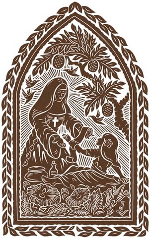 Saint Marianne Block Print by Dietrich Varez